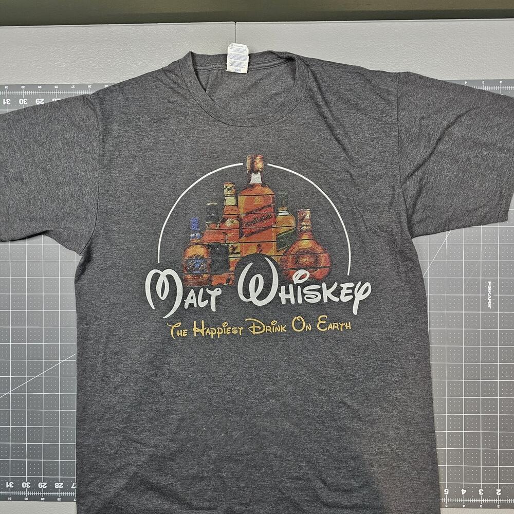 Y2k Malt Whiskey Tshirt Mens Large Parody Biker Brew Beer Party